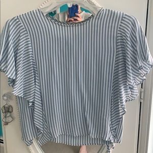 Zara Pin-Striped Blouse